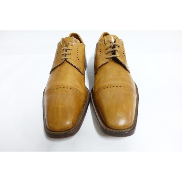 FRATELLI BORGIOLI Men Dress Shoes Cap-Toe Brown Leather Italy 11M,US/10.5UK/45E main image 9